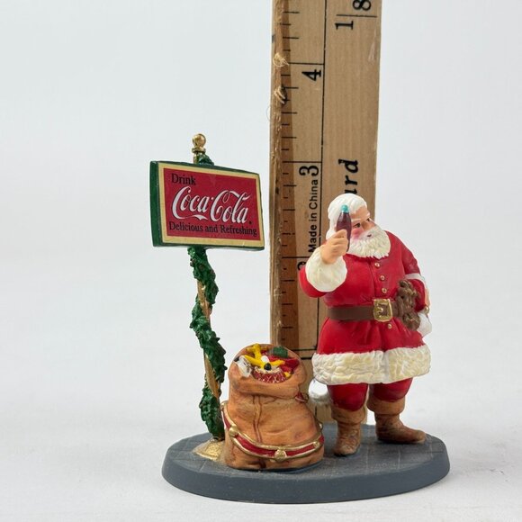 Coca-Cola Santa Claus Figurine Department 56 Village Decor 3" Without Box - Picture 8 of 9